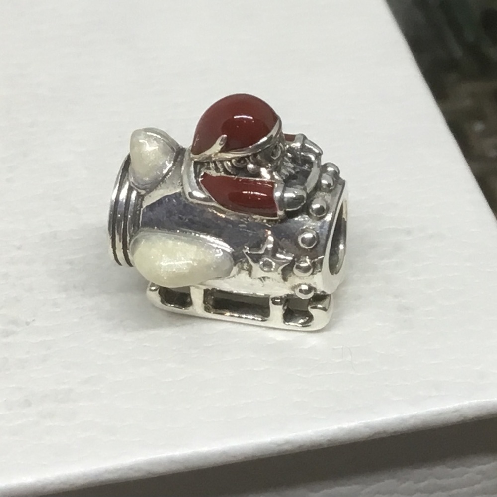 Pandora Santa in Space Plane Charm